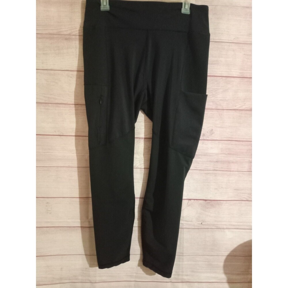 Columbia Leggings Omni-Wick Women's Size Large Black Stretch Athletic Pockets